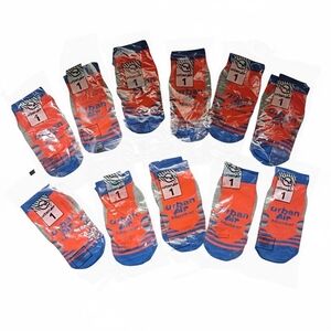 Urban Air Athletic Socks - Bold Orange and Blue
